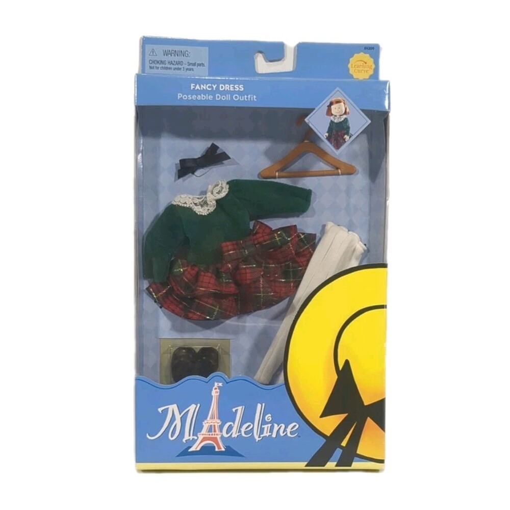Madeline Fancy Dress Learning Curve poseable 8" doll outfit 2002 NEW in box Vtg